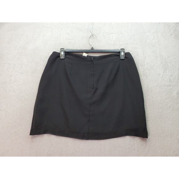 H&M Mini Skirt Women 14 Black Sequin Metallic Embroidered Beaded Sequin Back Zip - Picture 2 of 7